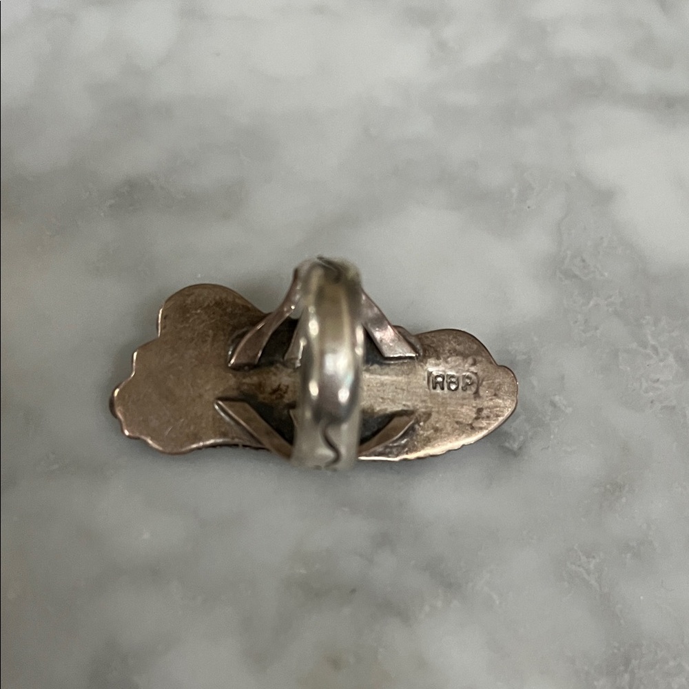 Turquoise And Silver Feather Ring - image 5